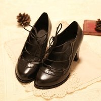 Cross Lacing Round Toe Vintage Single Shoes