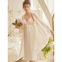 Womens Two Piece Lace Nightgown