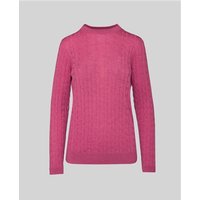 Magee 1866 Jane Merino Cable Knit Jumper in Coral - XL