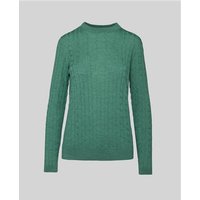Magee 1866 Jane Merino Cable Knit Jumper in Green - XL