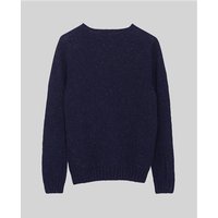 Magee 1866 Tory Crew Neck Jumper in Navy Fleck - XL