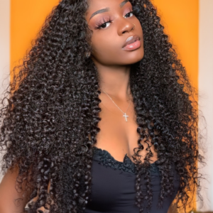 13x4 Lace Front Curly Hair Pre Plucked Frontal Wigs with Baby Hair Glueless Curly Human Hair Wigs 180% Density