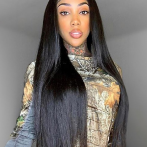 13x4 Straight Lace Front Wigs for African American Women 180% Density Glueless Wig Pre Plucked with Baby Hair