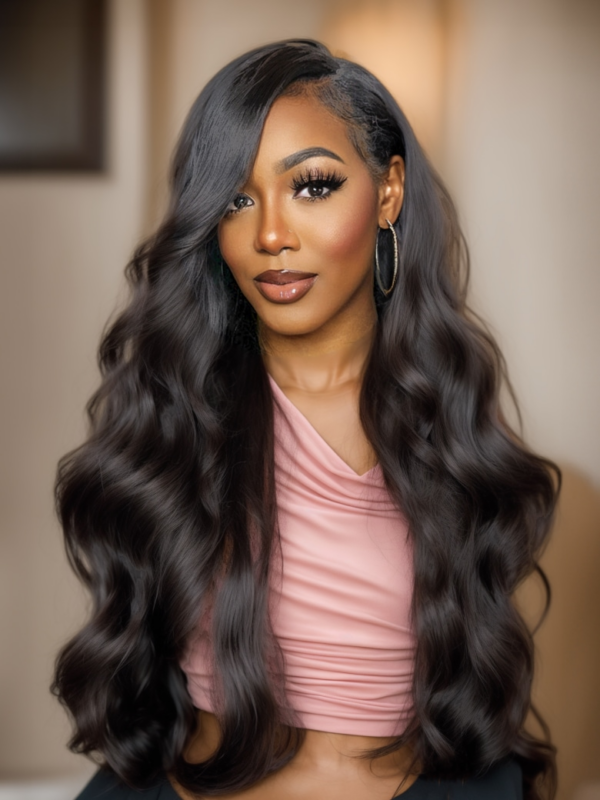 18" Beginner Friendly V Part Body Wave Wig No Leave Out Upgrade U Part Human Hair Wig