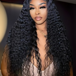 18 Inches 4x4 Lace Closure Jerry Curly Wigs Pre Plucked Wig 150% Density Natural Hair Line