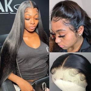22 Inch 13x4 Lace Front Wig Pre Plucked Natural Hairline With Baby Hair 100% Straight Human Virgin Hair Wigs Points Redeem