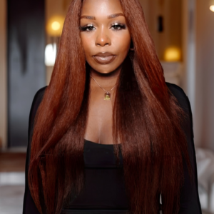 [22"=$139] 13x4 Lace Front Reddish Brown Kinky Straight 4C Hair