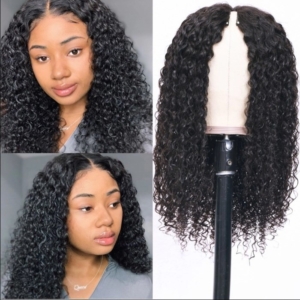 24 Inches Kinky Curly Glueless Ready To Wear Beginner Friendly U Part Curly Wig