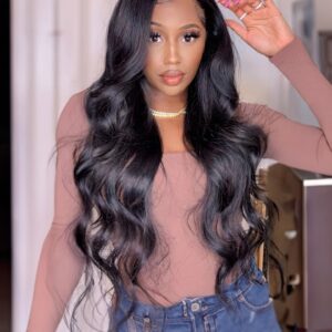 32 Inch HD Lace 180% Density 5x5 Lace Closure Pre-Plucked Virgin Hair Body Wave Wig Amazing Lace Melted Match All Skins