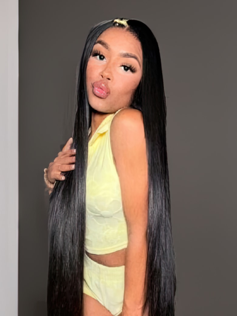 40 Inch Glueless 5x5 Undetectable HD Lace Closure Wig Straight High Density