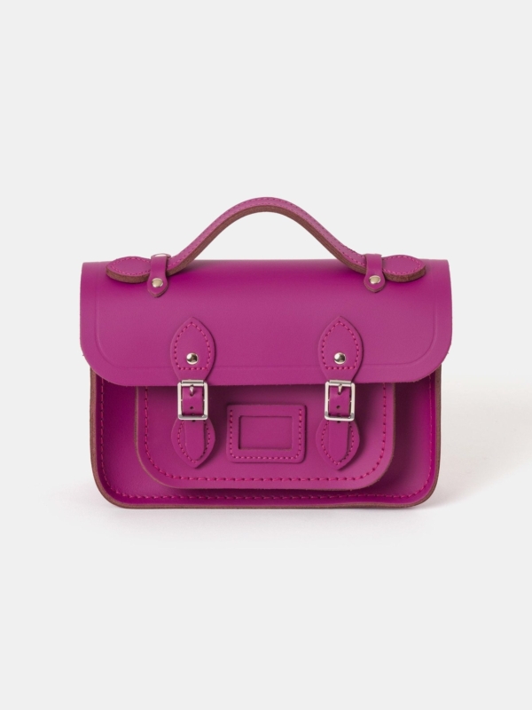 Cambridge Satchel Purple Leather Handbag