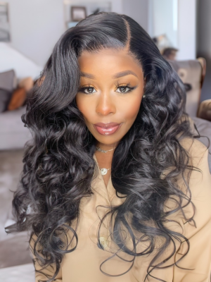 Body Wave Hair Realistic 180% Density 360 Lace Frontal Wig Perfect Summer Hair