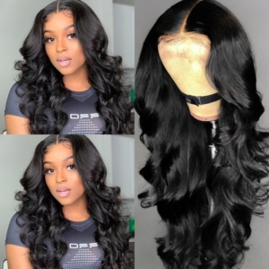 Cut To Free Body Wave 18inch Lace Front Wig T Part Wigs