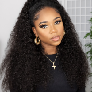 Designer-Approved No Leave Out  V Part Curly Wigs 100% Virgin Human Hair