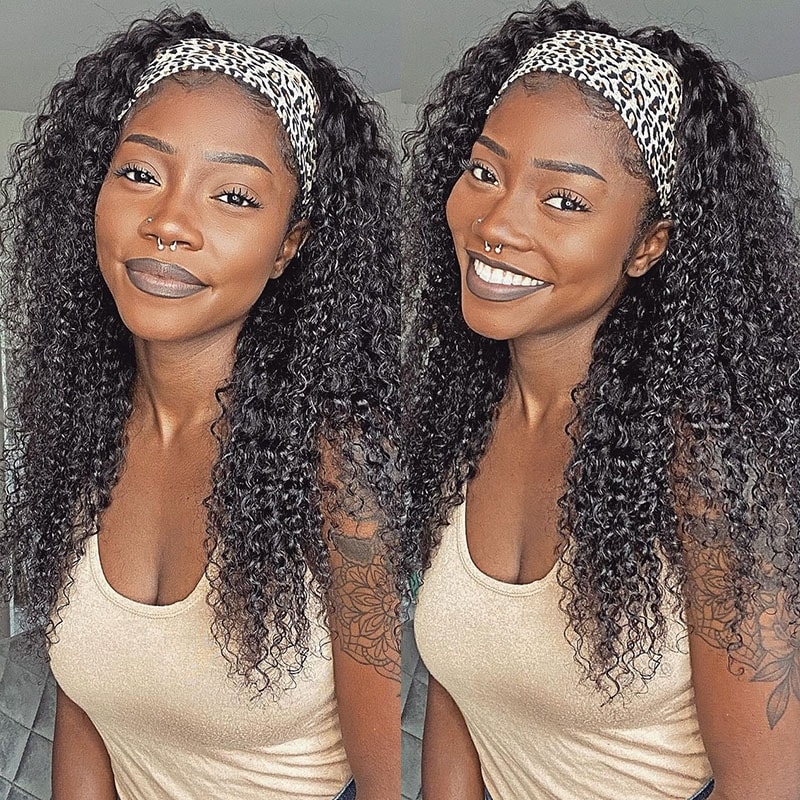 Flash Sale Headband Water Wave Human Hair Wig No Glue No Sew In More hairstyles Available