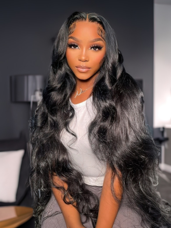 Glueless HD Lace Front Body Wave  Pre Plucked Human Hair 13x4 Natural Color Wigs