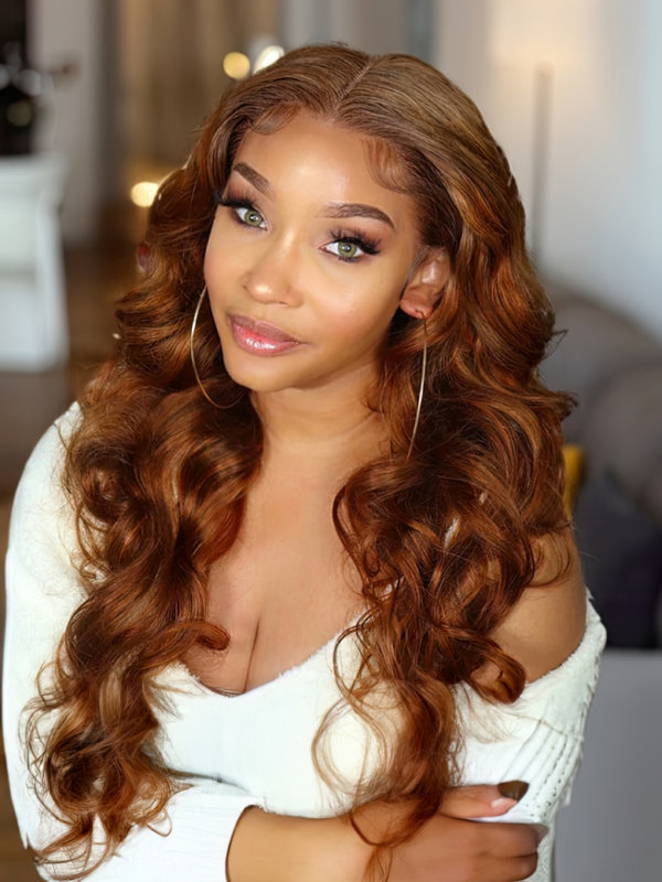 Influencer Sophiology Recommend Premium UNice Auburn Light Brown Loose Wave Colored Wig