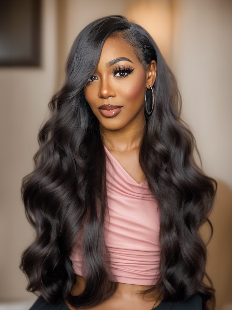 Lovely Bryana Recommend Youtube Hot Sale UNice V Part Body Wave No Leave Out Human Hair Wig