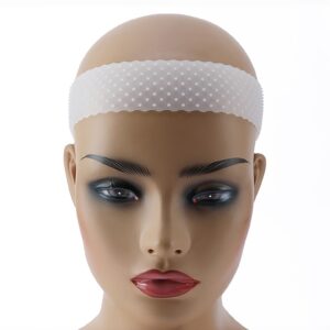 No Skill Bandage Transparent Silicone Natural Grip Headbands for Women Comfort Elastic Wig Grip Cap(1 pc)