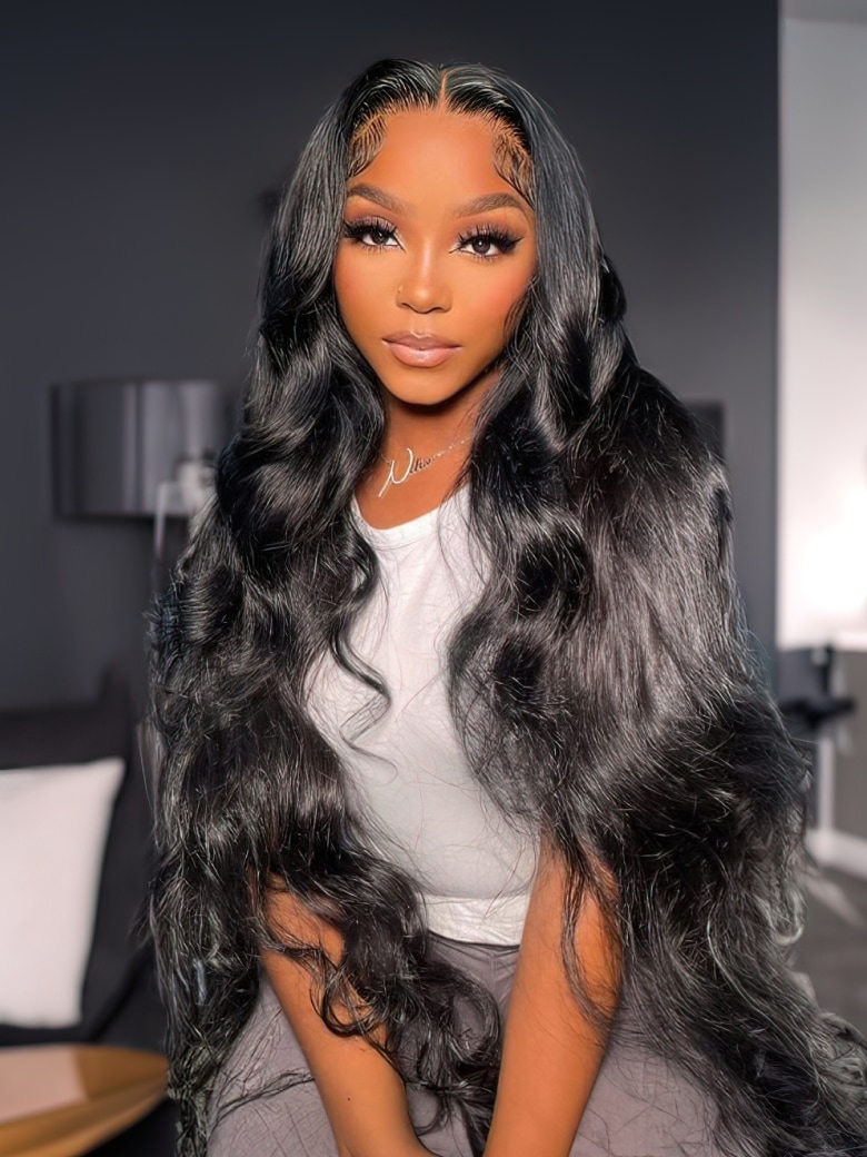 Summer Sugar Baby UNice Body Wave HD Invisible Lace Front Human Hair Wigs 13x4 Natural Color Pre Plucked 180% Density