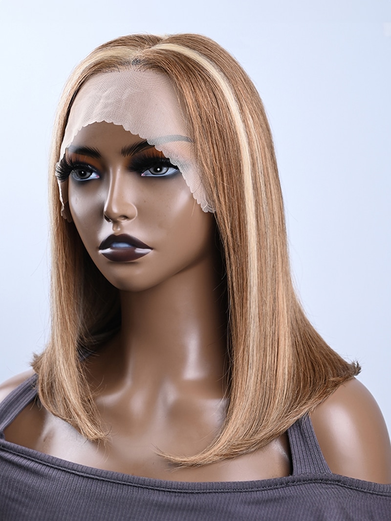 UNice 13x4 Lace Front Blonde Highlighted Bob Wig