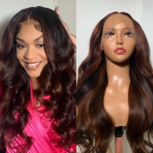 UNice 13x4 Lace Front Expensive Brunette Bombshell Blowout Body Wave Wig