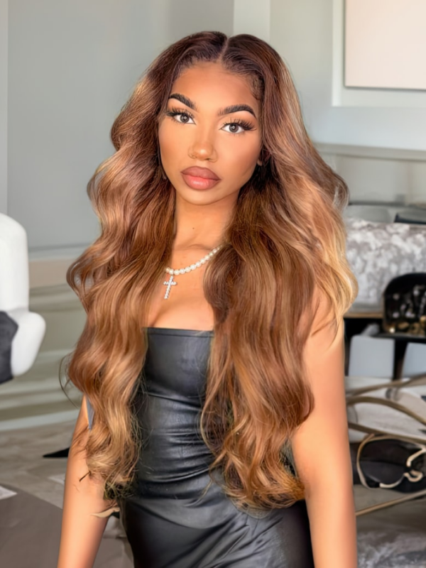 UNice 13x4 Lace Front Honey Brown Body Wave Wig