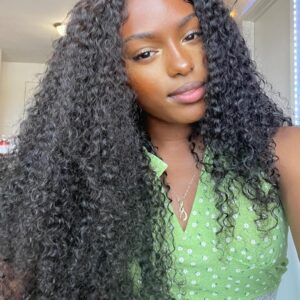UNice 250% Density Curly 13x4 HD Glueless Lace Frontal Wigs