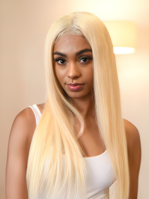 UNice 4PCS 613 Blonde Straight Virgin Hair Weave With 4x4 Closure