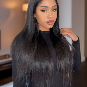 UNice 4X4 Lace Closure Wigs Glueless Straight Human Hair Can Be Styled As You Like