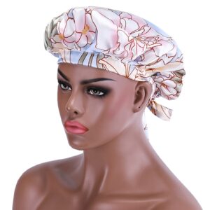 UNice Adjustable Satin County Color Night Cap Sleeping Hat For Making Wigs Nightcap For Women