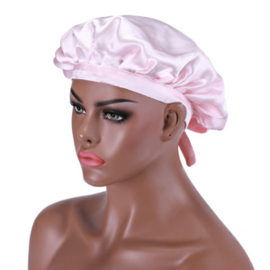 UNice Adjustable Satin Pink Color Night Cap Sleeping Hat For Making Wigs Nightcap For Women