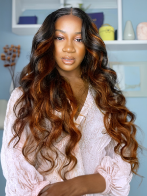 UNice Balayage Ombre Highlight Body Wave 4x4 Free Part Lace Closure 1 Piece