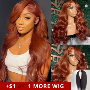 UNice Copper Brown Body Wave Wig 13x4 Lace Front