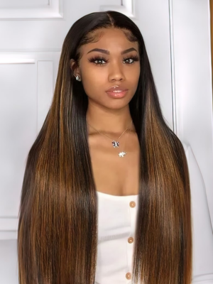 UNice Giving Trends Balayage Highlights Glueless Straight V Part Wig Beginner Friendly Wig