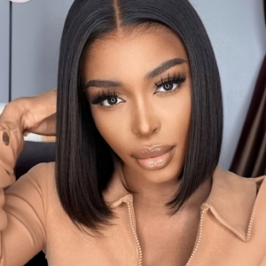 UNice Glueless Invisible HD Lace A Line Shoulder Length Bob 5x5 Lace Closure Real Human Hair Wig Weekend Deals