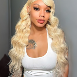UNice Hair 100% Virgin Hair 4 Bundles 613 Blonde Body Wave Hair With Lace Frontal