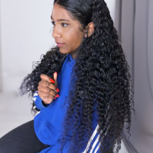 UNice Hair 3 Bundles Deep Wave Hair Weft With 13x4 Lace Frontal