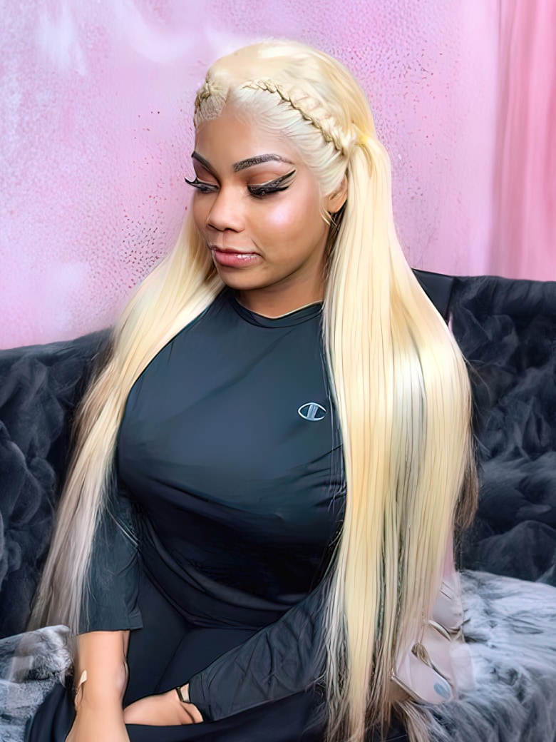 UNice Hair 613 Blonde 4PCS Straight Hair Bundles With 13x4 Inches Lace Frontal