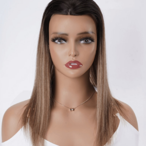 UNice Hair Topper Brown Balayage Hand-Tied Lace Front And Weft Hollow Net