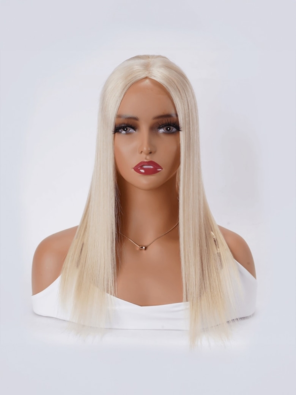 UNice Hair Topper Platinum Blonde Lightweight And Breathable Lace Front Clip In