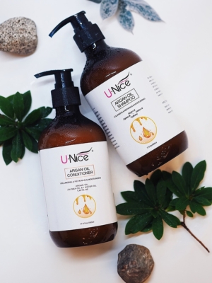UNice Natural Argan Oil Moisturizing Shampoo and Deep Conditioner