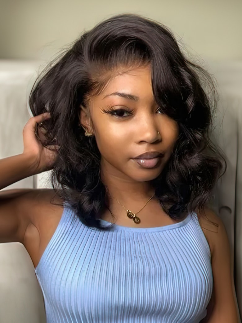 UNice Natural Looking Wave Lace Front Wig Short Bob