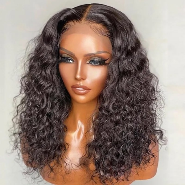 UNice Presale Water Wave Short Bobo 4x4 Lace Closure Wig With Undetectable Realistic Hairline