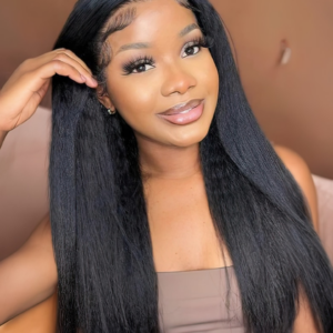 UNice U Part Wig Brazilian Hair Kinky Straight Wig Natural Color 100% Human Hair Blends Perfectly
