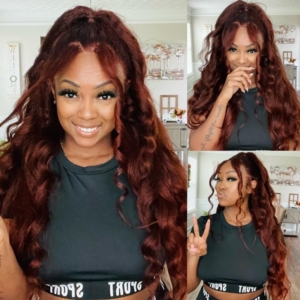 UNice Whatsapp Special Offer 30s Quick Install 4x4 Lace Red Brown Kinky Straight Wig 150 Density