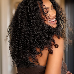 Unice $100 Off  Long Curly 13x4 Lace Front Wig 100% Virgin Human Hair Pre-plucked Natural Black