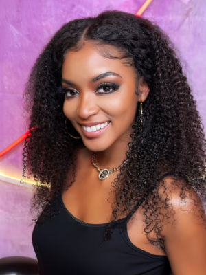 Unice 13x6 Lace Front Wigs for 150% Density Pre Plucked Jerry Curly Lace Natural Hair Wigs