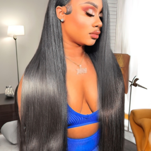 Unice 5x5 HD Lace Closure Virgin Straight Wig Natural Black Human Hair Wigs