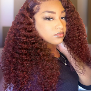 Unice Whatsapp Flash Deal #33 Ginger / Copper Red Wigs Kinky Curly Monofilament Cap Wig Glueless Wig